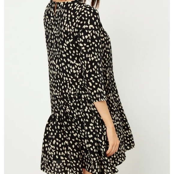 Hayden LA Black with tan spots asymmetrical dress - Picture 11 of 12